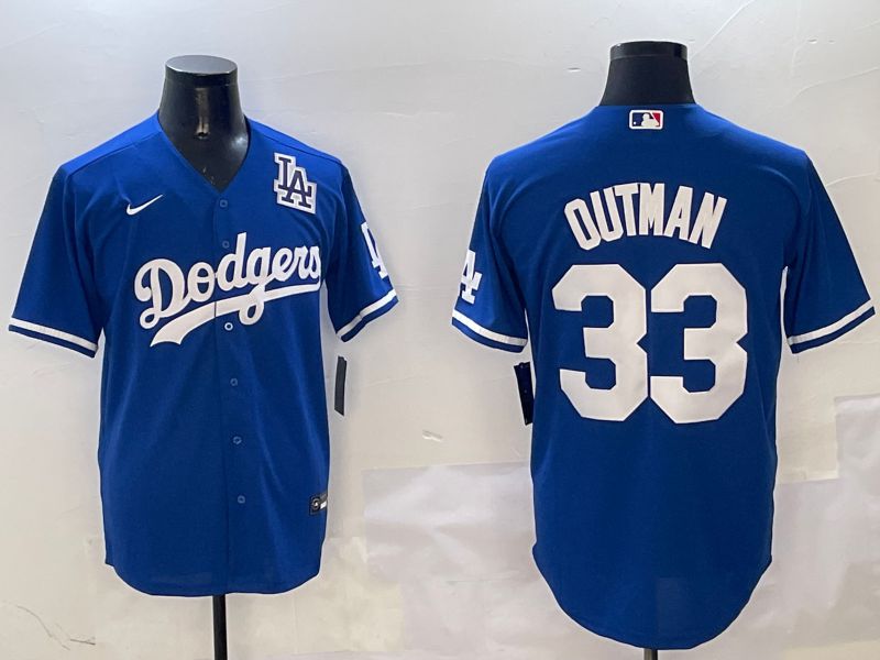 Men Los Angeles Dodgers #33 Outman Blue Game 2025 Nike MLB Jersey style 5